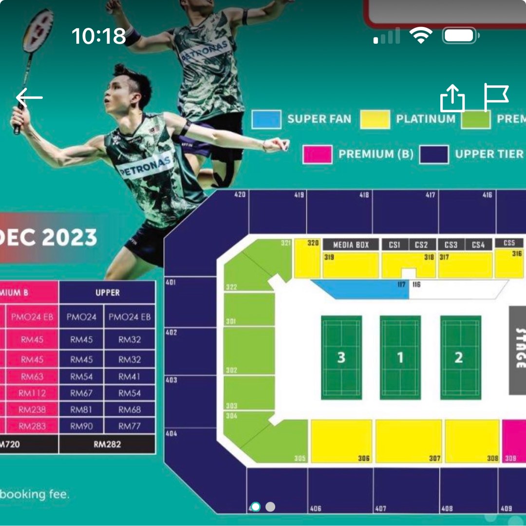 BWF badminton 2024 platinum Tickets 12/1/2024, Tickets & Vouchers