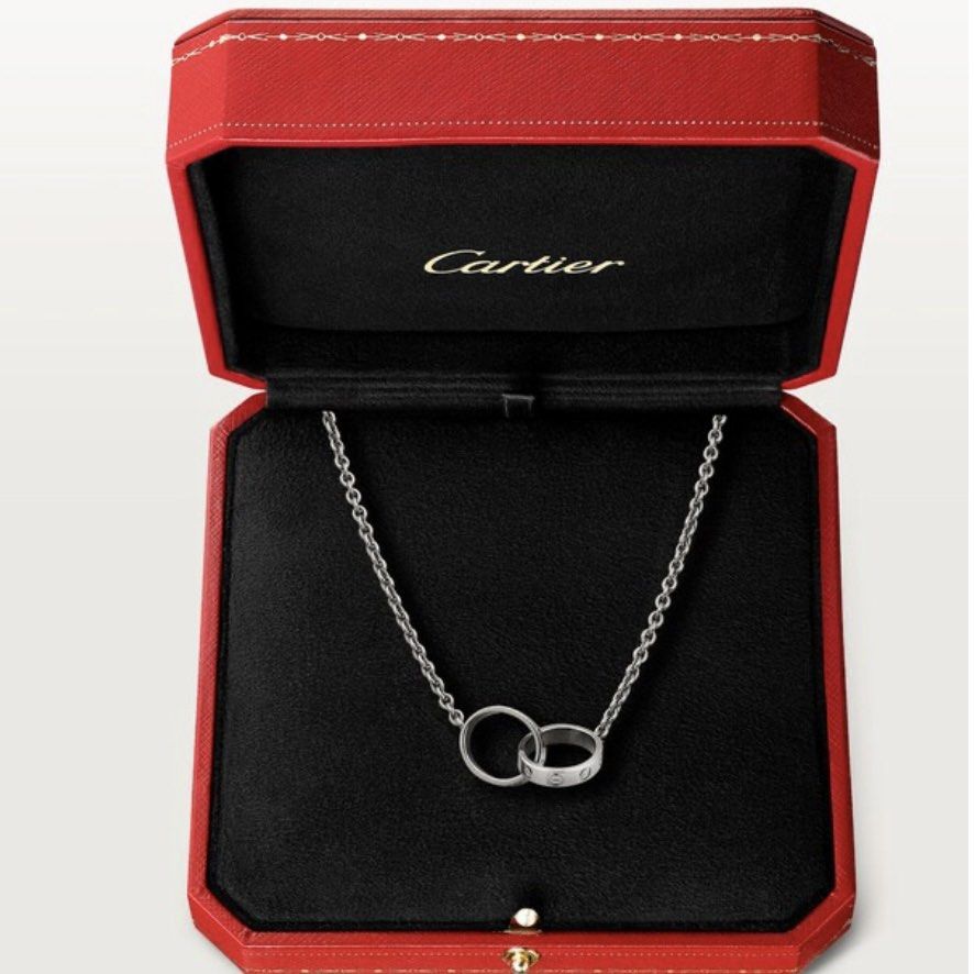 Cartier love necklace white gold cheap