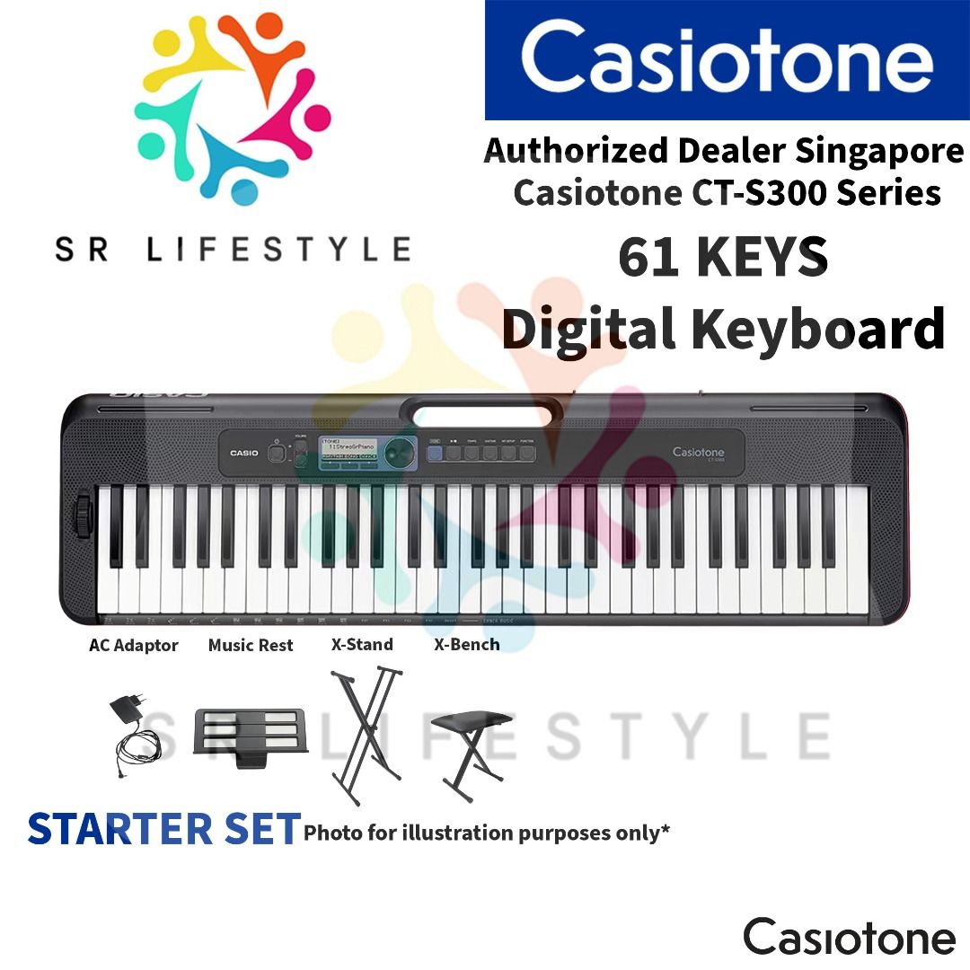 Casio CT-S300 Digital Keyboard Piano Casiotone CT S300 Series 61 Keys ...