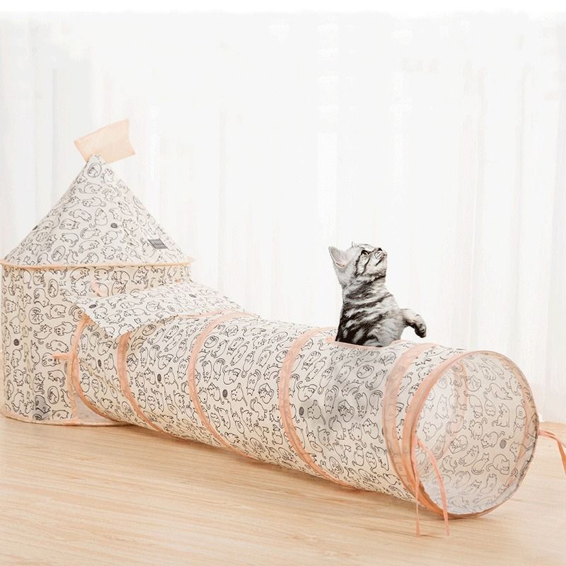 Cat Toys Cat Tunnel and Cat Cube Pop Up Collapsible Pet Supplies