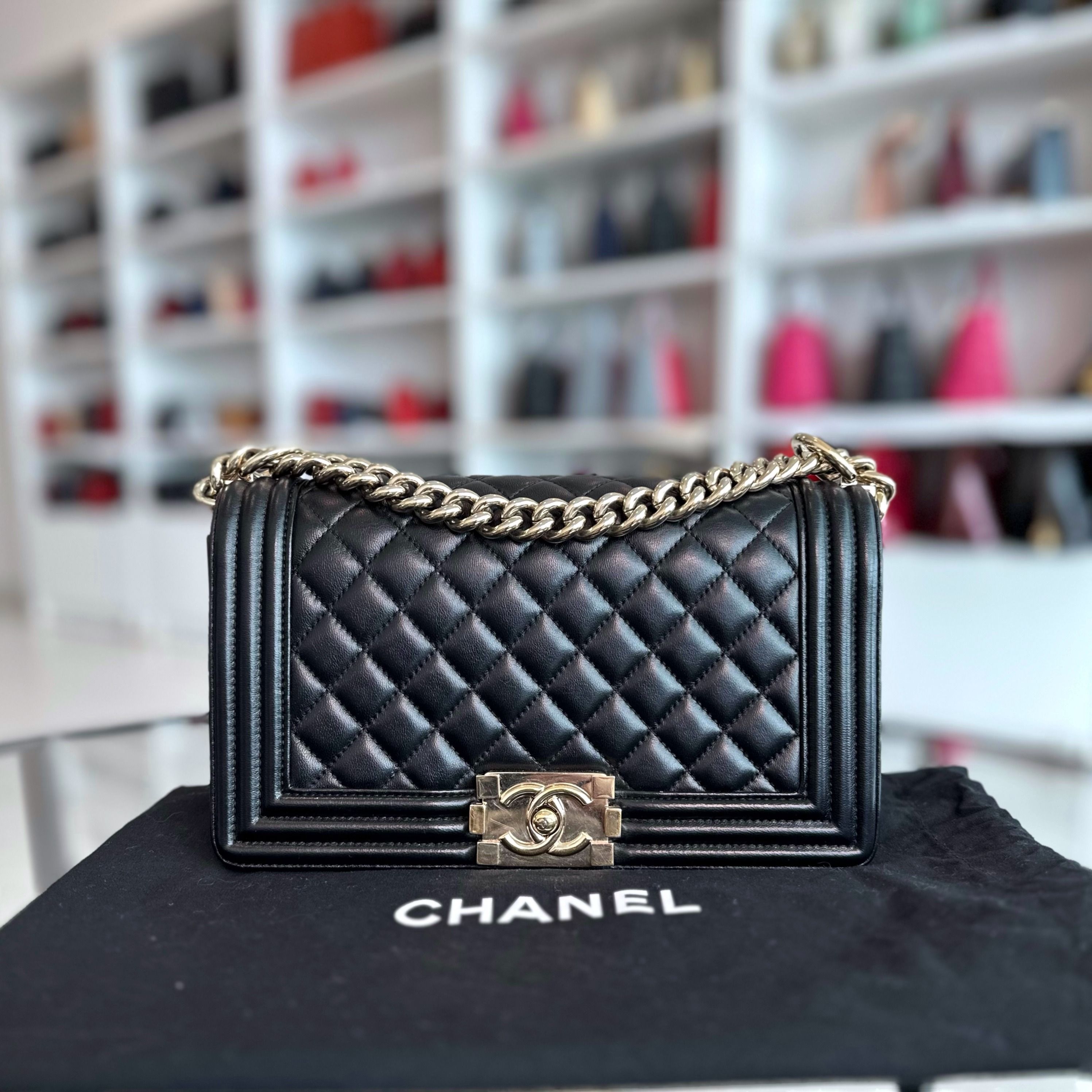 Quilted boy tote chanel online