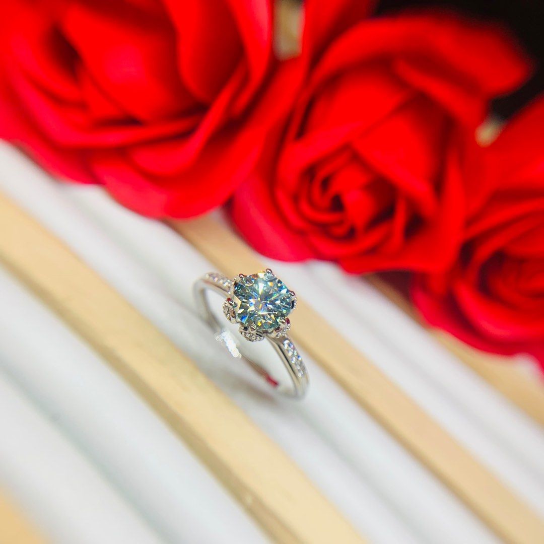 CLEARANCE Moissanite Diamond 925 Sterling Silver Lotus