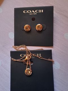 Coach Earrings and Necklace Set (ORIGINAL)