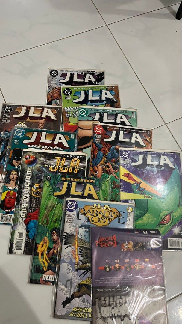 Comics (Category: Comics & Manga) located in Singapore. Submitted by butterfly_cake (Listing ID 1277975422, Image 4). Description: JL, Superman and many more Some are collectible items $3 for 1 Can over and choose Only at 541317 Blk 317A Anchorvale Road .