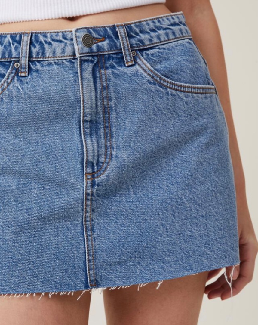 Cotton on jean skirt discount