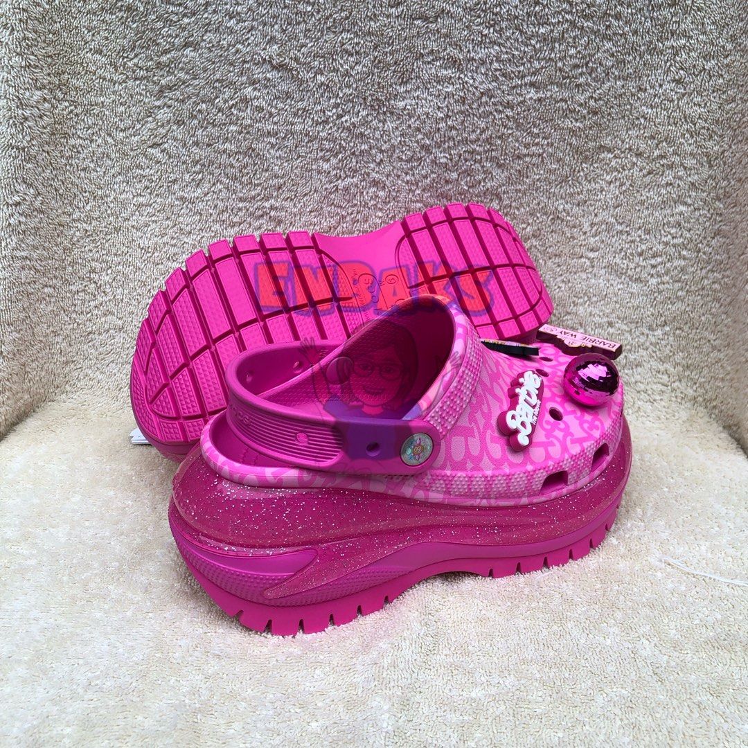 Crocs Classic Mega Crush Clog Barbie The Movie Electric Pink