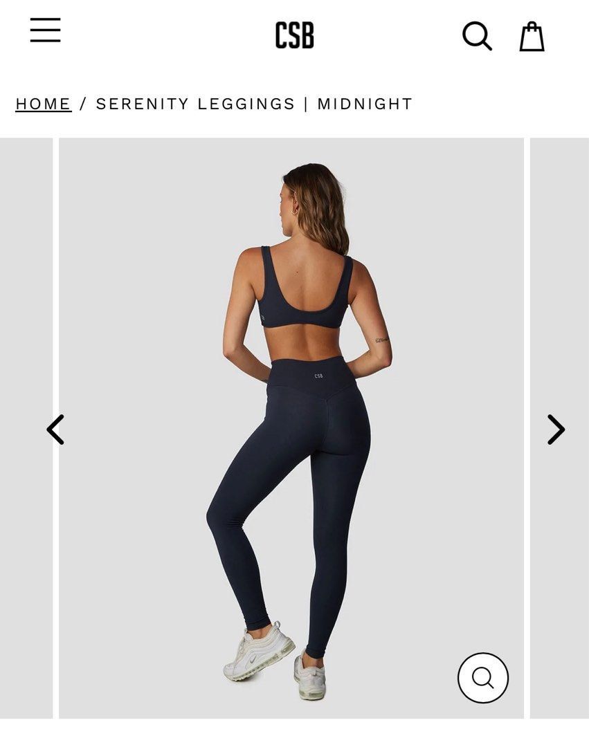 CSB Serenity Scrunch Leggings in Midnight, Women's Fashion, Activewear on  Carousell