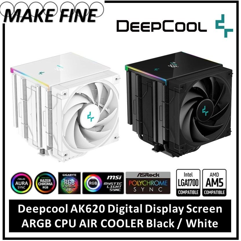 DeepCool AK620 DIGITAL Processor Air cooler 12 cm Black 1 pc(s)