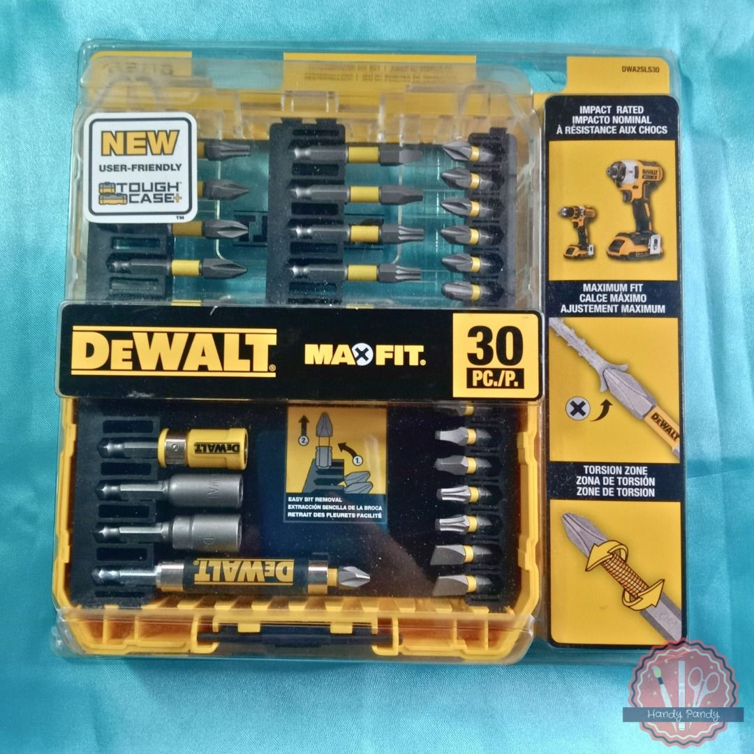 Dewalt MAXFIT Impact Rated Screwdriving 30 Piece Bit Set with Sleeve and  Case