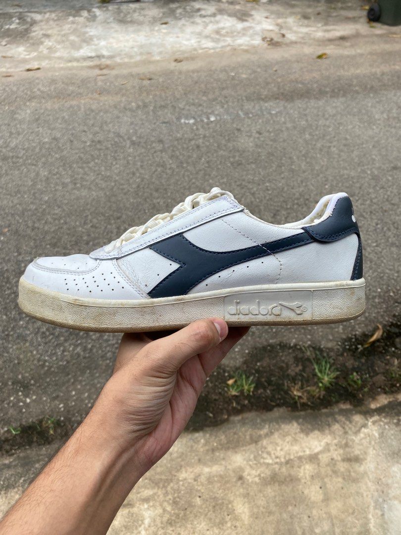 Diadora b elite white black clearance