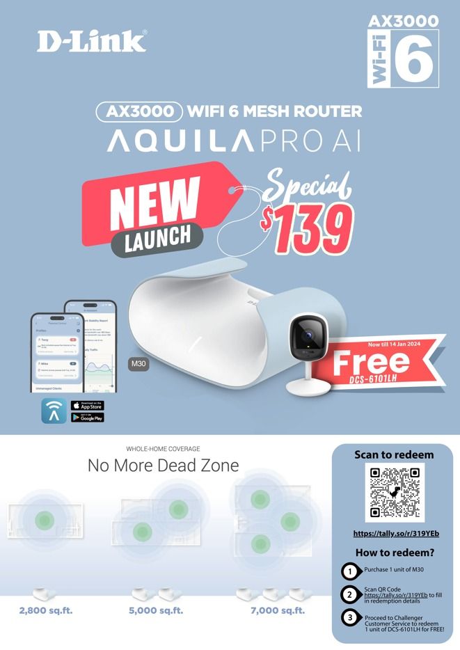 M30 AX3000 Wi-Fi 6 Smart Mesh Router
