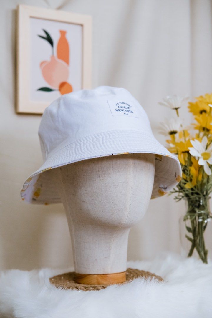 Double Side Bucket Hat White Women s Fashion Watches