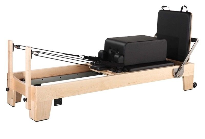 ELINA PILATES ELITE WOOD REFORMER BN (Category: Cardio & Fitness Machines) located in Singapore. Submitted by pilatesokyz (Listing ID 1094422309, Image 1). Description: PRE ORDER. 1 MONTH LEAD TIME PRICE INCLUDES DELIVERY AND ASSEMBLY ON SITE DESCRIPTION ELITE WOOD REFORMER uses top quality rock maple wood. Smooth, quiet glide, special wheels and precision bearings. Spring bar with 4 positions, with three-stage spring couplings for increase inten
