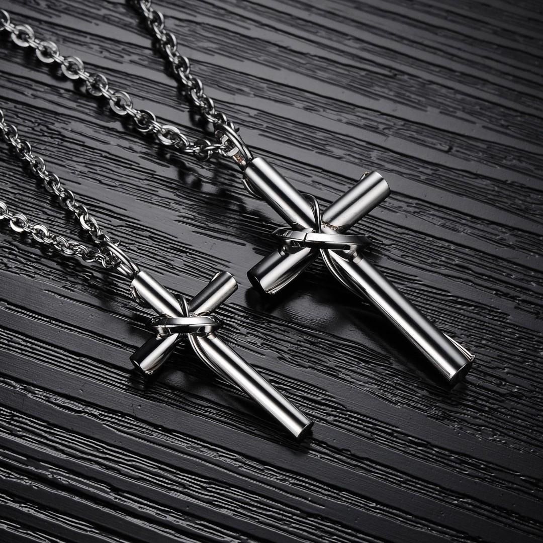 Mens cross necklace personalized shop