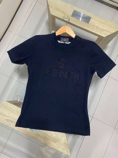 Fendi Embroided Basic Top in Black for Women’s