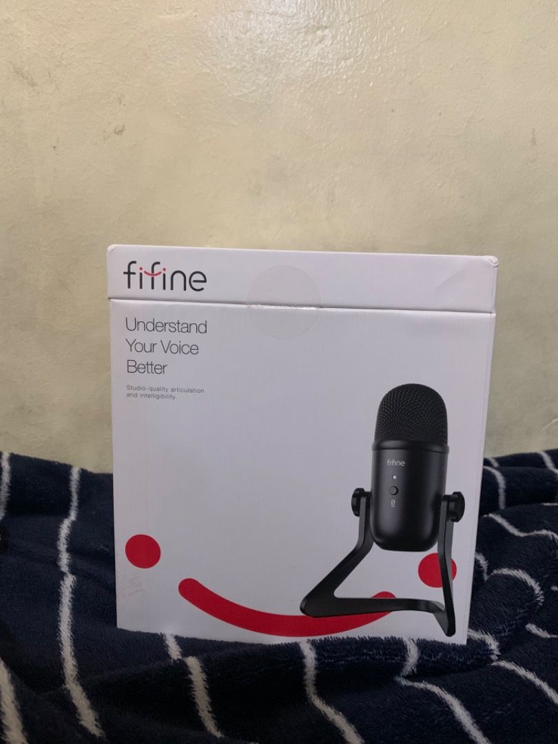 Fifine K678 USB Condenser Microphone (Category: Microphones) located in Malabon City. Submitted by patriciamae723 (Listing ID 1276885647, Image 3). Description: Fifine K678 Condenser Microphone - received this only the other day, Jan 3, veryyy veryy like new. - Polar pattern: Cardioid - Cardioid ideal use: podcast, streaming, voice-over, and instruments - rfs: hindi Cardioid kelangan ko - ₱2,149 sa orange app, ₱1,700 nalang dito. Negotiable pa ka