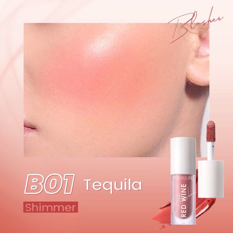 FOCALLURE Liquid Blush Hangover Red Wine Natural Cheek Tint Blusher