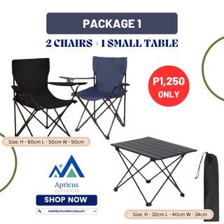 Foldable Camping Chairs and Tables Set