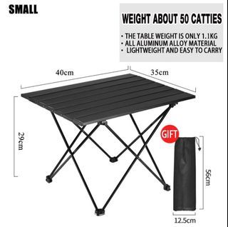Foldable Camping Table with Bag available in Small, Medium, Large