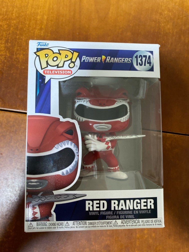 POP TV: Mighty Morphin Power Rangers 30 Aniversario - Figura De Vinilo Red Ranger Funko (con Funda Protectora De Caja Compatible), Multicolor, 3.75 Pulgadas