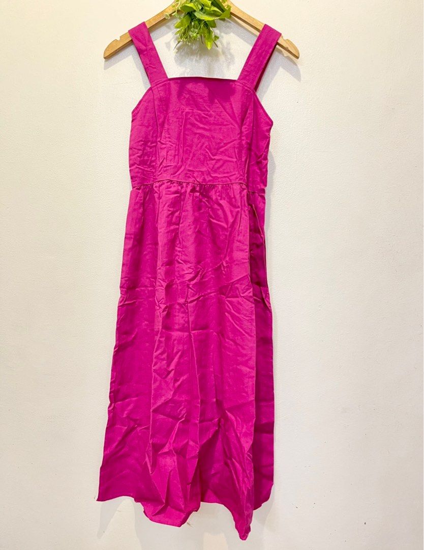 Fuschia Bow Midi Dress