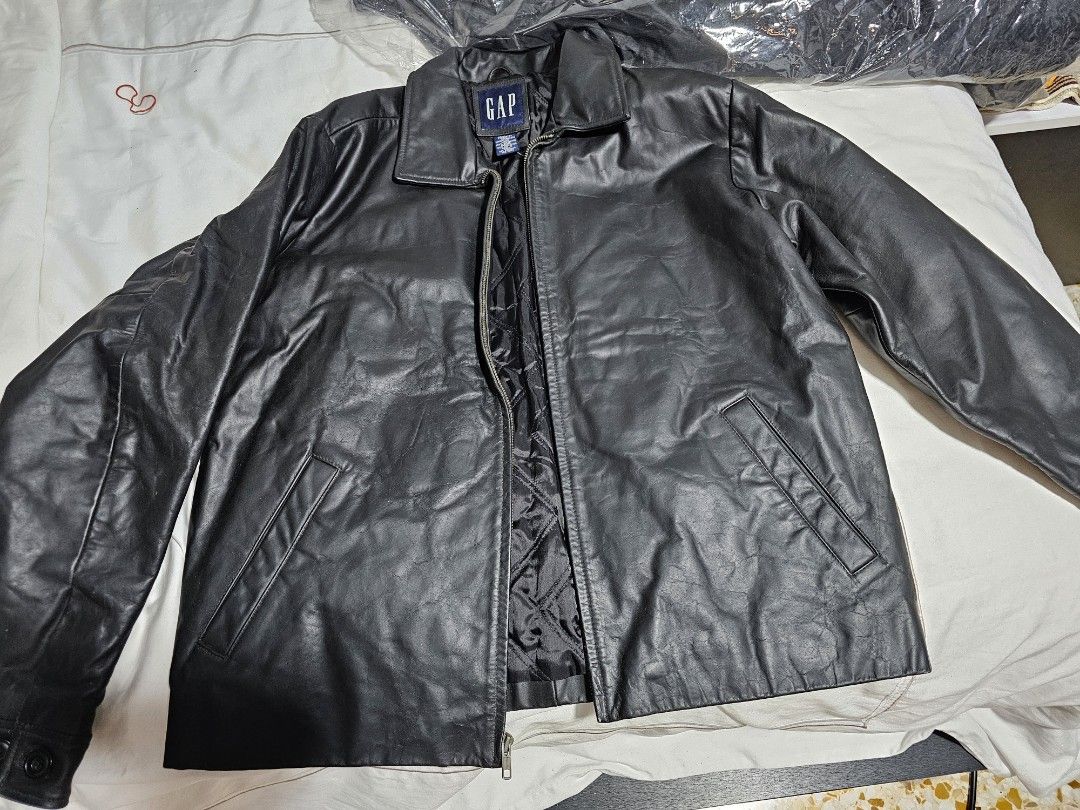 Gap leather jacket mens hotsell
