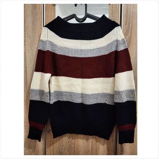 Global Work 4 Tone Chunky Knitted Sweater