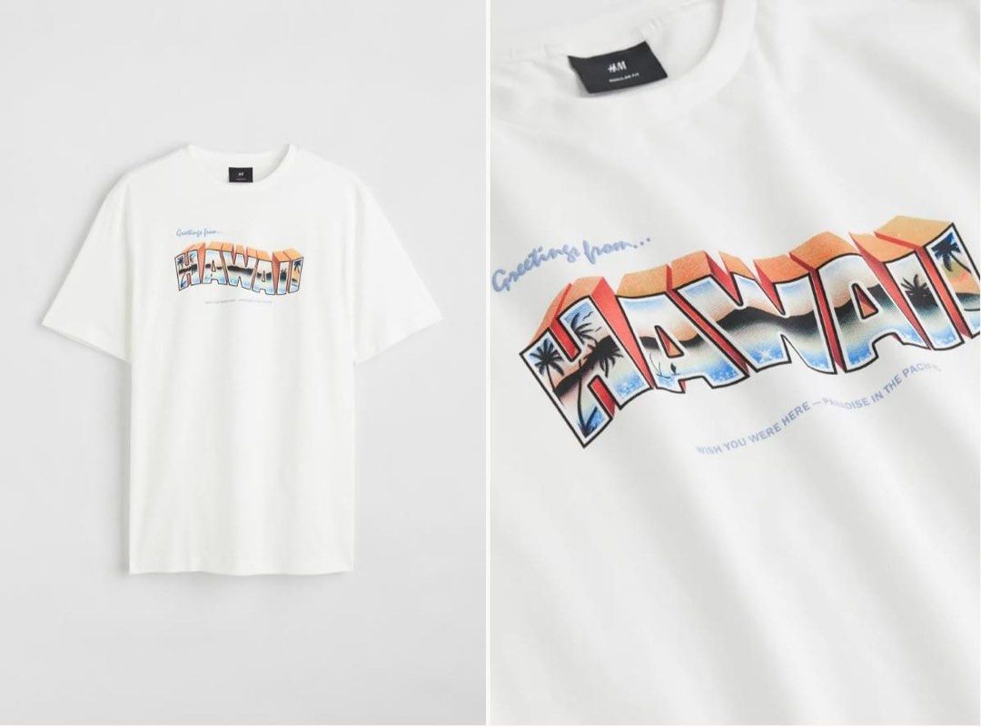 Greetings From Hawaii Tshirt H&M (Category: Tshirts & Polo Shirts ) located in Los Banos. Submitted by alksndre (Listing ID 1278017183, Image 1). Description: Available sizes 2 small 1 medium 5 large.
