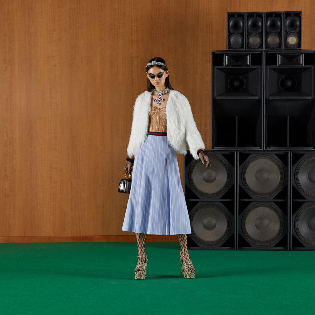 Gucci striped skirt sales