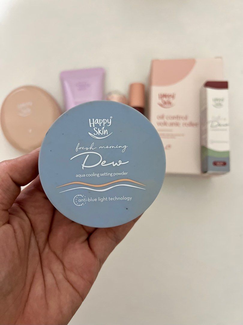 Happy Skin Make Up (Category: Makeup) located in Manila. Submitted by annesson (Listing ID 1277977228, Image 2). Description: Price starts at P250 Happy Skin Aqua Cooling Setting Powder ( Beige) 50 to 60% full - P400 Happy Second Skin Serum Cushion (Soft Beige) 60 to 70% full - P400 Happy Skin Blurring Skin Tint ( Light to Medium) 60 to 70% full - P300 Happy Skin Volcanic Oil Control Roller New w/ box - P280 Happy Skin Cooling Lip & Cheek Tint ( 