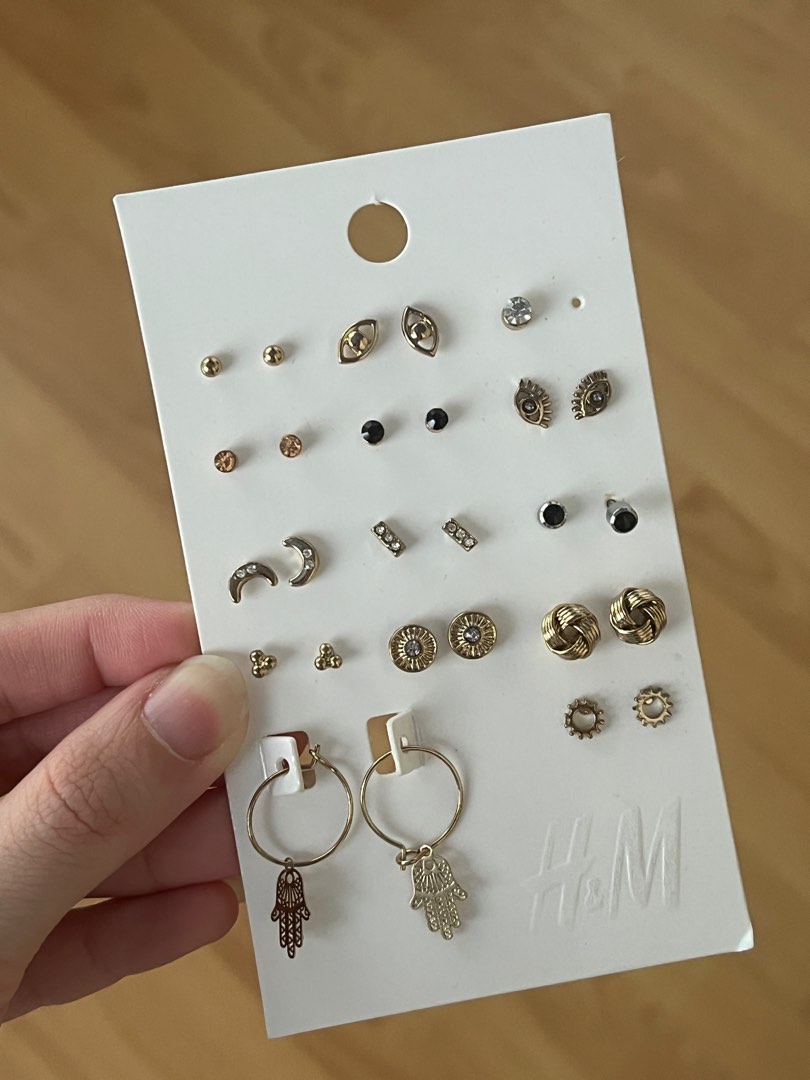 H M gold earrings set Women s Fashion Jewelry Organisers Earrings on Carousell