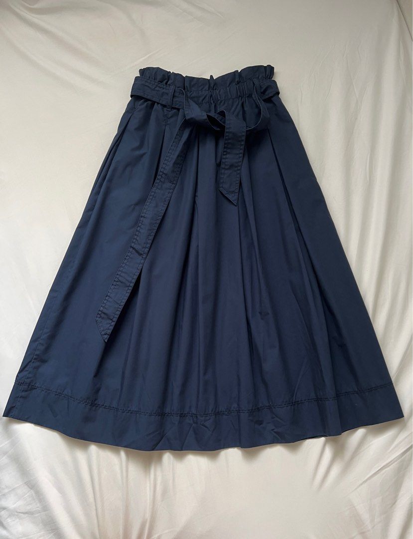 H&m navy deals skirt