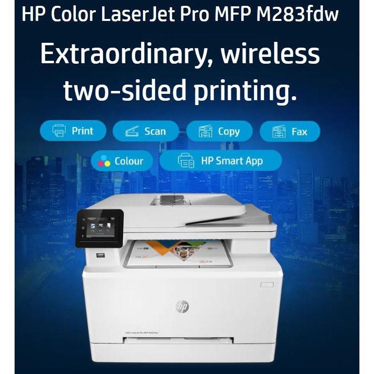 HP Color Laserjet Pro MFP M283FDW Print Copy Scan Fax Auto Duplex ...