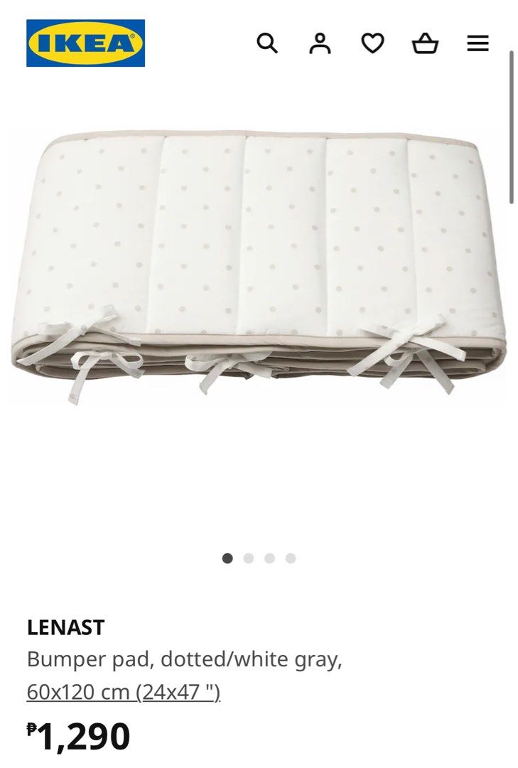 IKEA Lenast Crib Bumper Pad, Babies & Kids, Baby Nursery & Kids Furniture, Cots & Cribs on Carousell