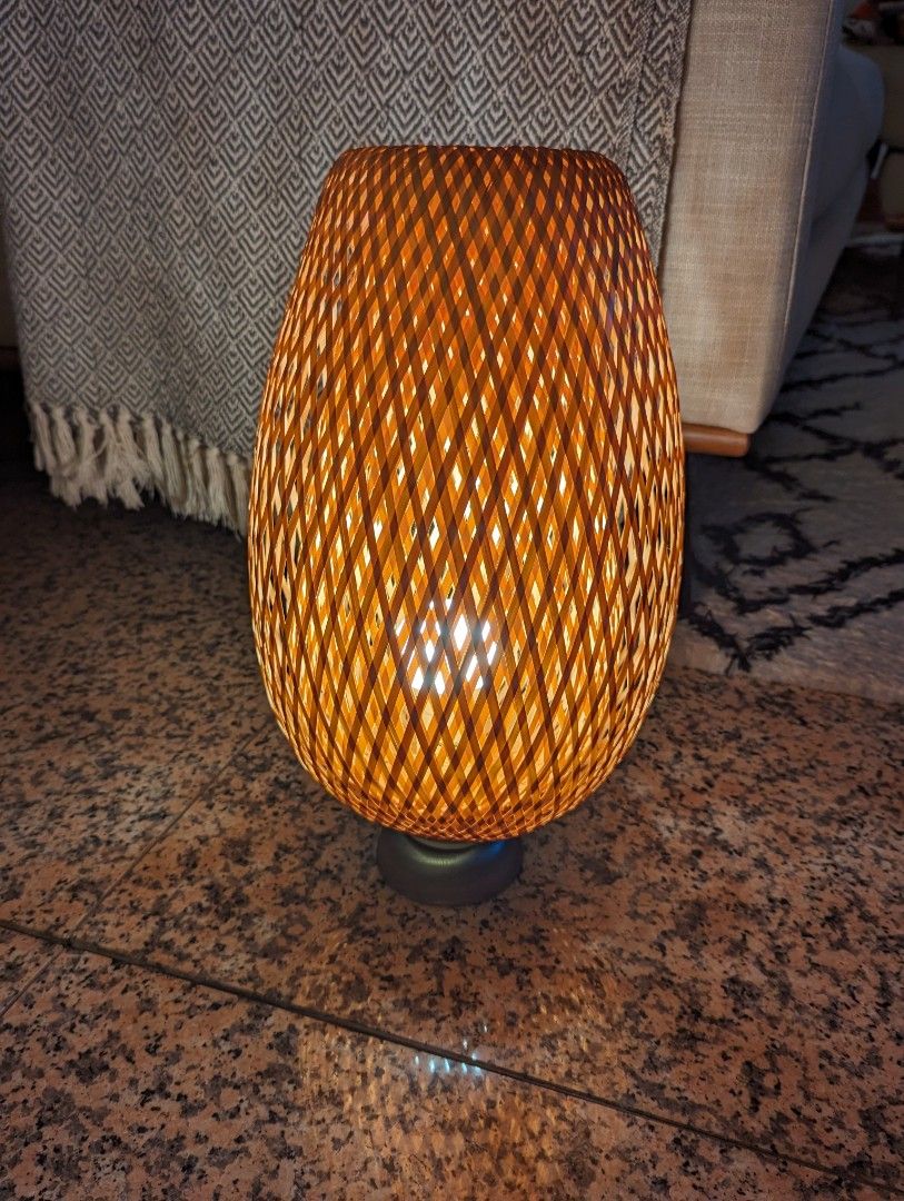 IKEA rattan floor lamp