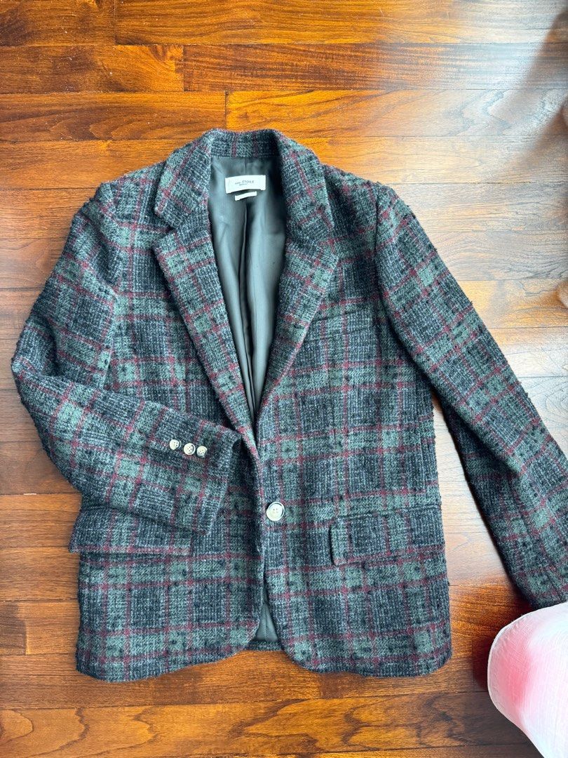 Isabel Marant Etoile Kice Blazer Grey Blue Size 38