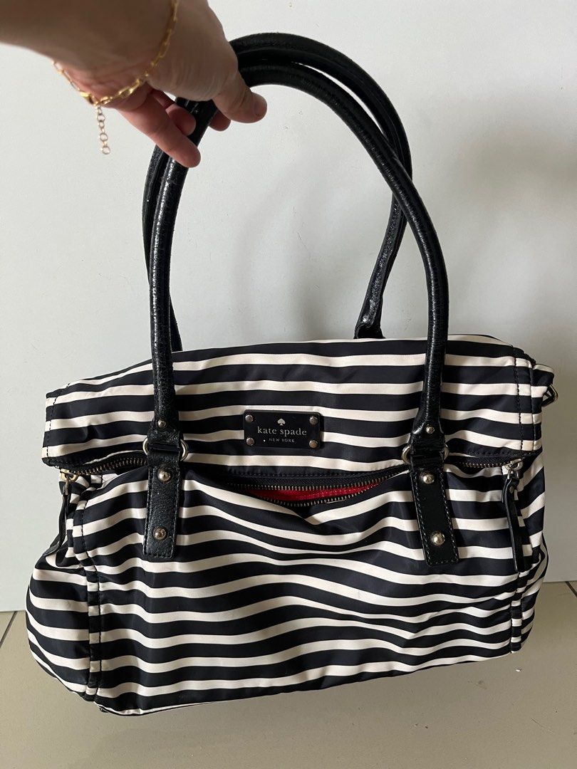 Kate spade striped diaper bag online