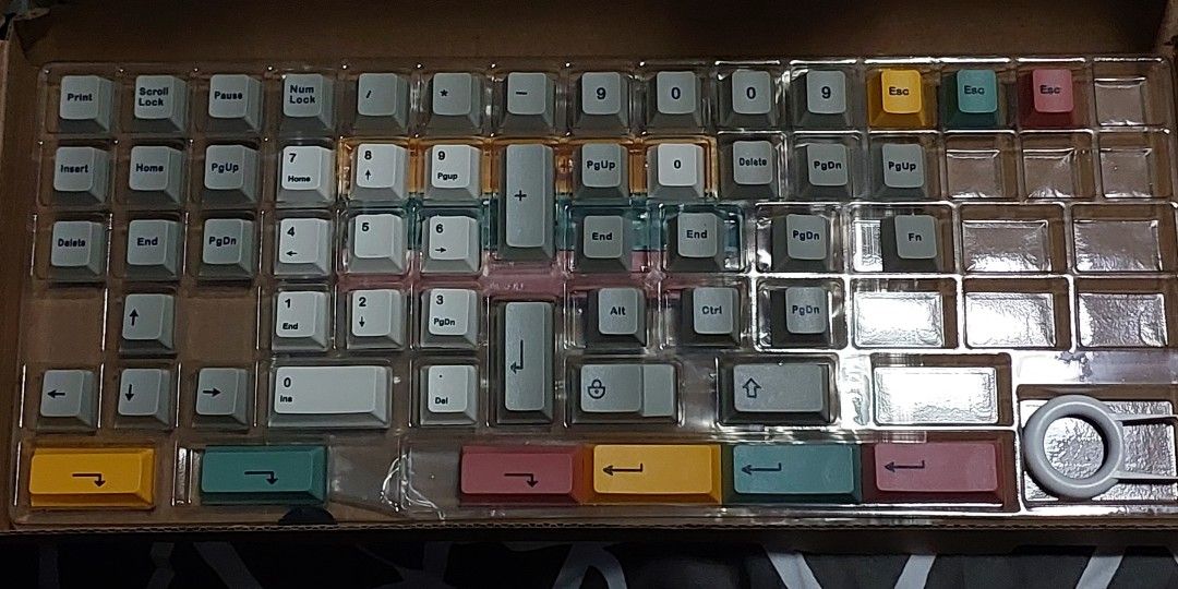 Keycaps 9009 Classic Theme 130 Keys Box 1 (Category: Computer Keyboard) located in Quezon City. Submitted by gabs_a (Listing ID 1278004731, Image 2). Description: Mechanical Kyboard Keycaps Brand: Generic GMK Clone Theme: 9009 Classic Profile: Cherry Pieces: 130 Keys Comes With: Box 2 x Plastic Trays 1 x Plastic Tray Cover 1 x Keycap Puller Note: - As the difference between camera and computer display, there is a discrepancy on the color. - Kindl