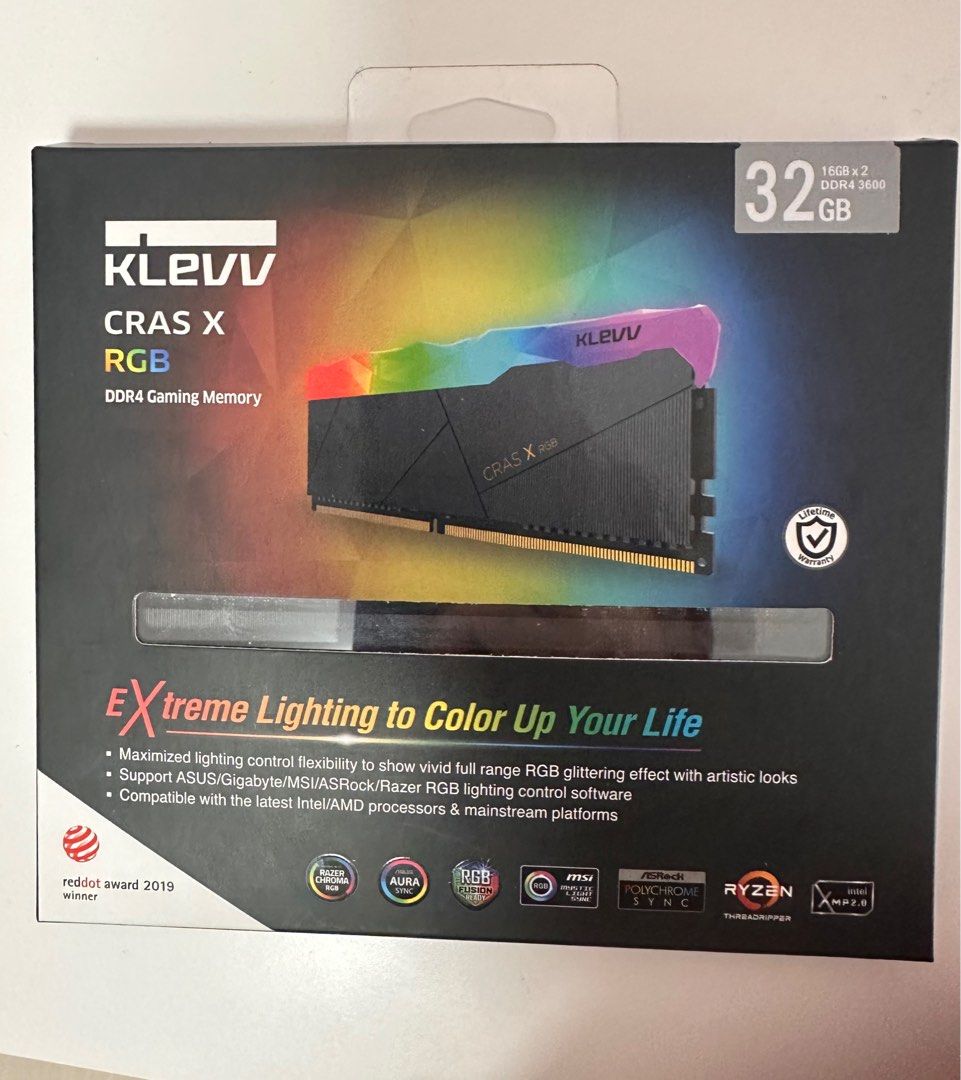 KLEVV CRAS X RGB DDR4 GAMING MEMORY 32 GB RAM 16x2