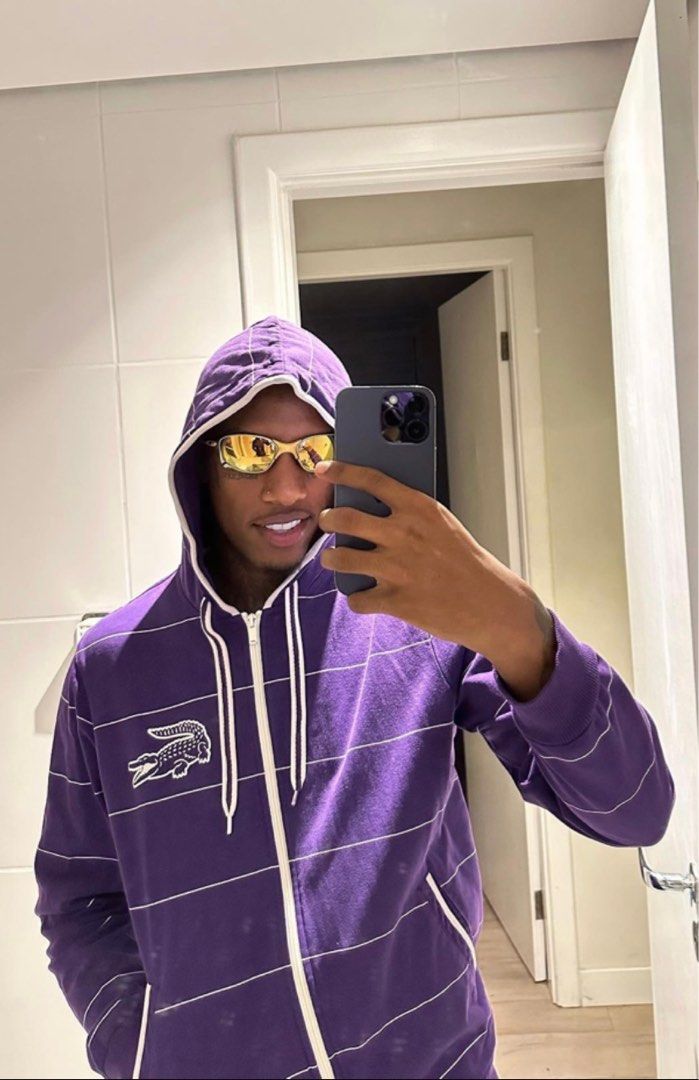 Lacoste live hoodie purple Men s Fashion Tops Sets Hoodies on