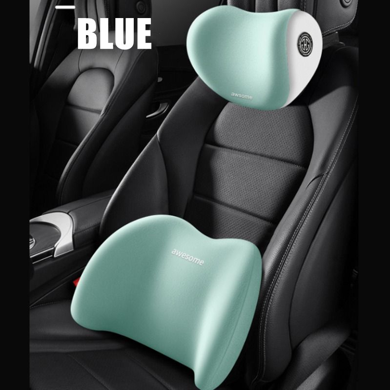 LAST 3! Blue Color Car Headrest Waist Support Cushion Memory Foam