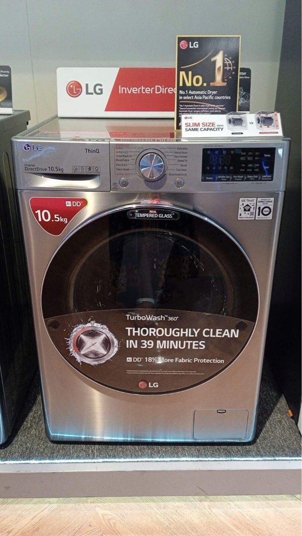 LG FRONT LOAD INVERTER WASHING MACHINE (Category: Washing Machines and Dryers) located in Quezon City. Submitted by annys.online (Listing ID 1278022152, Image 2). Description: LG FRONT LOAD WASHER DRYER COMBO 100% dry FV1208D4W- (8/5)36,300 FV1409D4V (9/6) 38,100 FV1450H1B (10/6) 41,000 FV1414H2BA (14/8) 49,700 F2515RTGV 15/8 48,200 F2721HVBRC- 58,600 FM1006N3W- 20,200 FM1207S5W-22,500 FV1208S4W- 29,100 FV1450S3V-38,700 10 kgs washer FV1412S3B -4