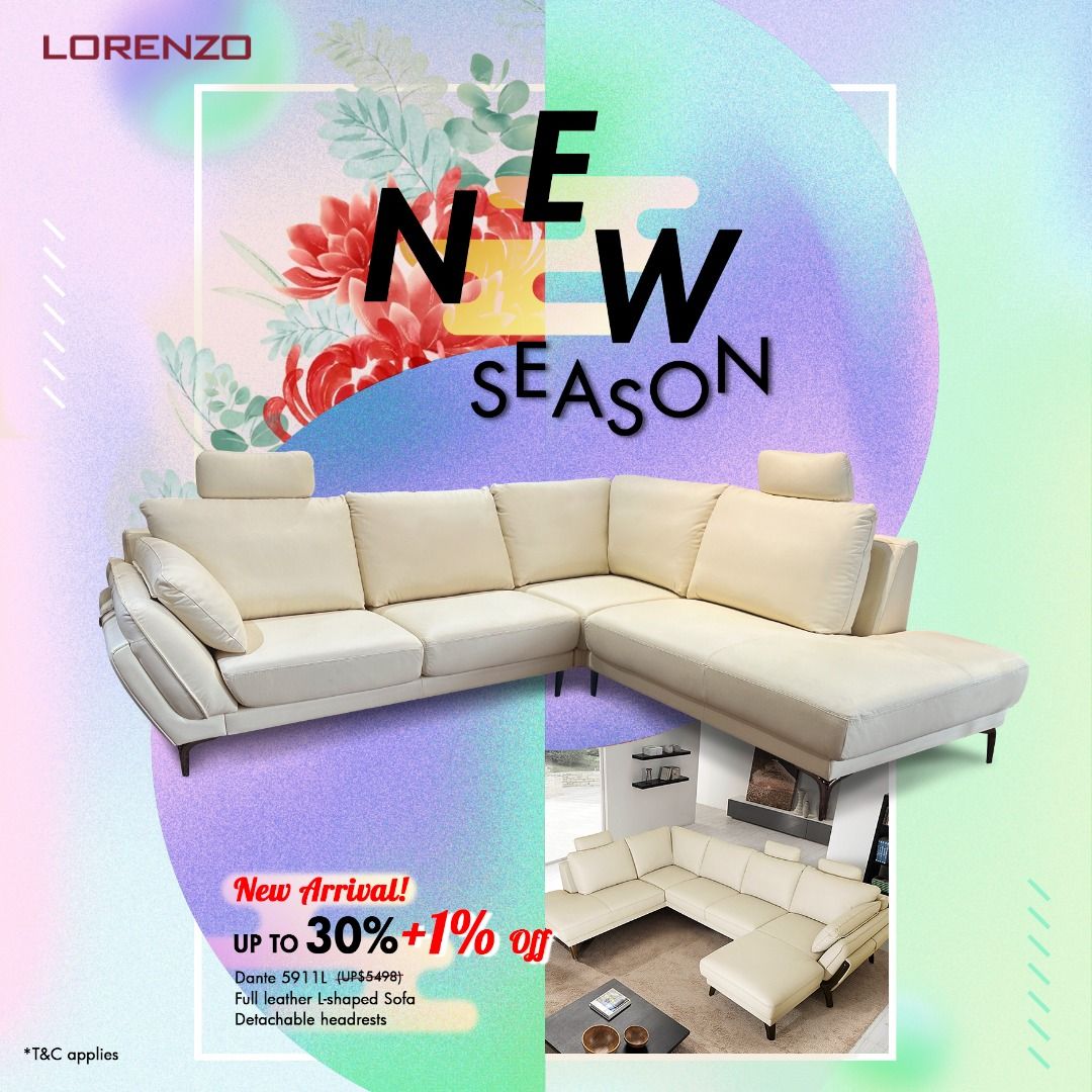 LORENZO Leather Sofas, Fabric Sofas, LShaped Sofas, Recliner, Corner