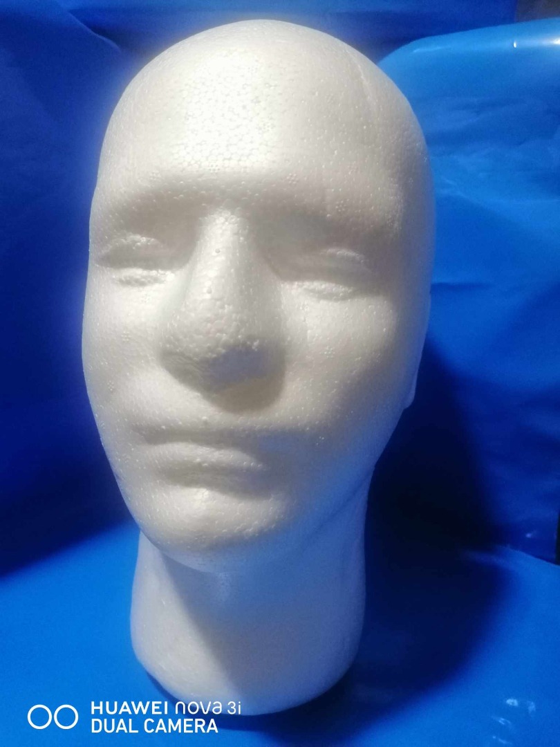 2PCS foam wig head Heads Male Foam Head Foam Mannequin Foam Wig