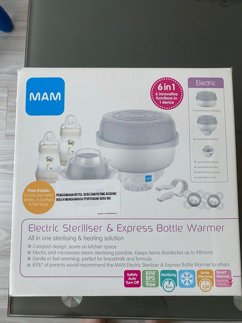 Mam electric steriliser and express bottle warmer top