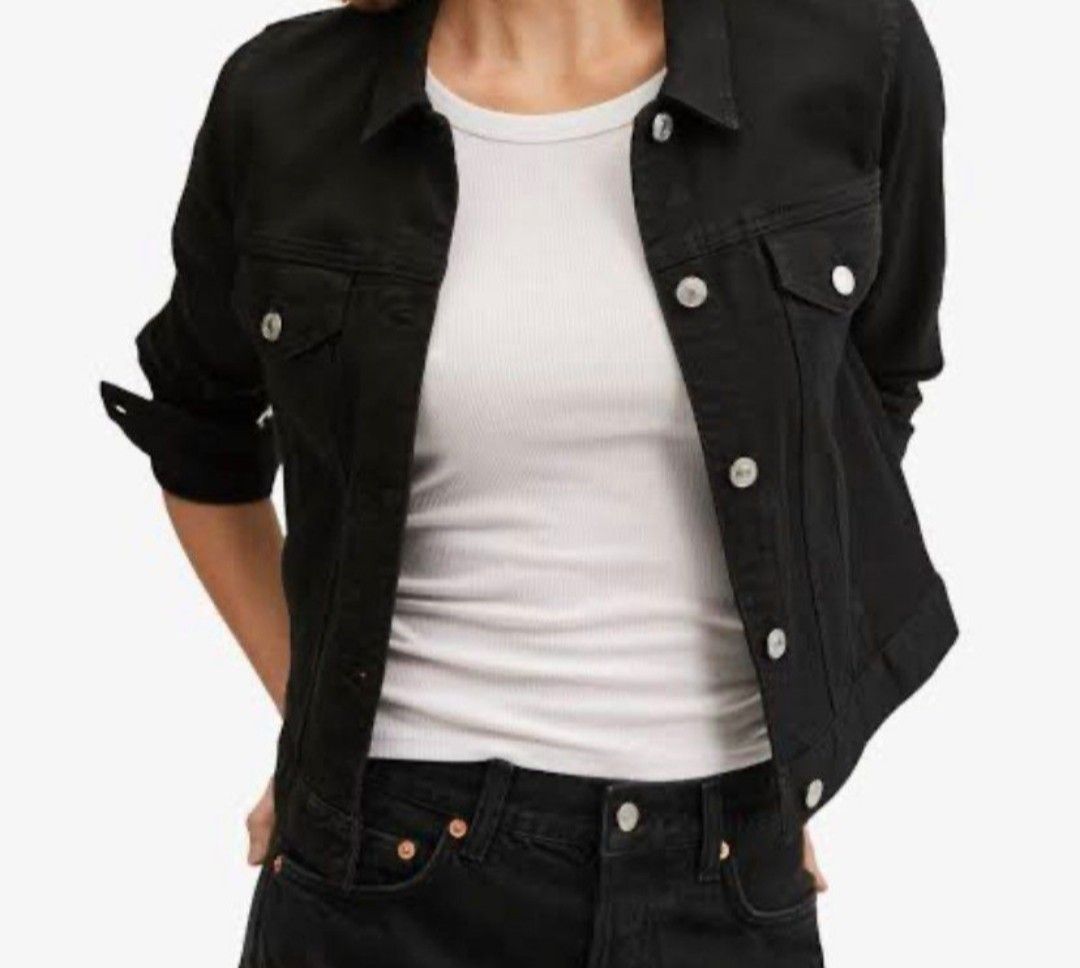 Mango Denim Jacket Women s Fashion Tops Others Tops on Carousell