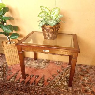 Maruni Midcentury Modern coffee table center table wood and glass mcm vintage