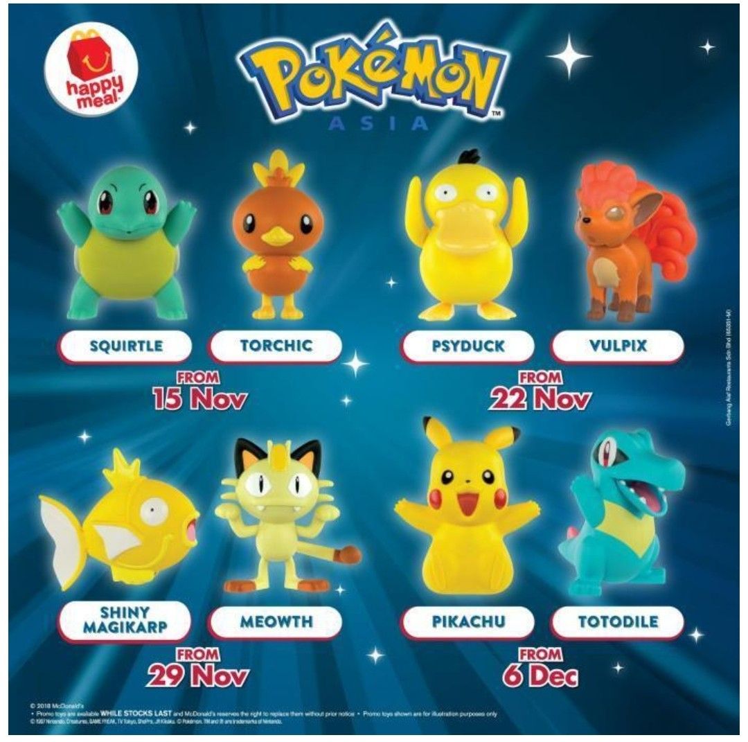McDonald s Happy Meal Toys Pokemon Asia 2018