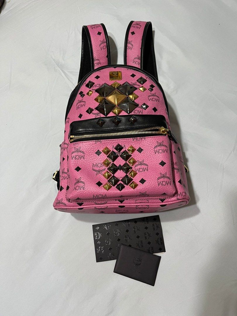 Mcm bookbag pink hotsell