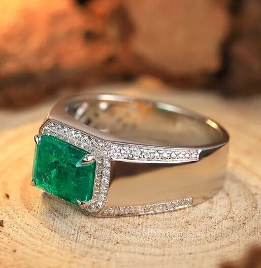 Gents emerald clearance ring